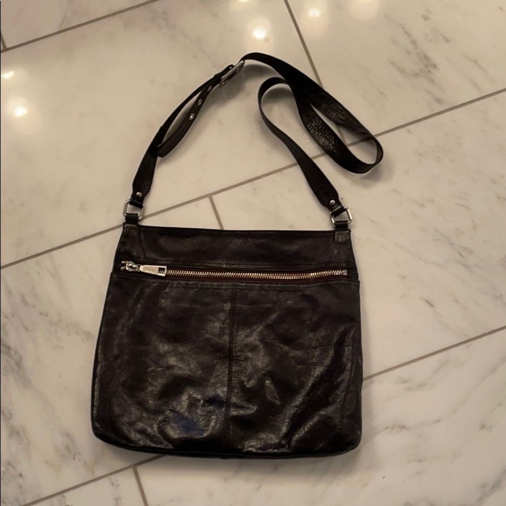 Hobo International leather purse bag black brown